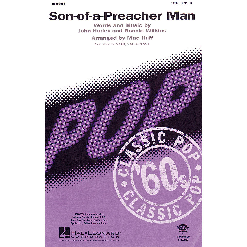 Hal Leonard Son of a Preacher Man Chornoten von Hal Leonard