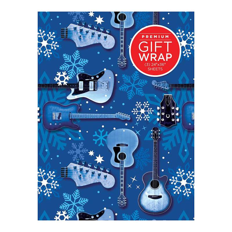 Hal Leonard Wrapping Paper - Blue Guitars & Snowflakes Theme von Hal Leonard