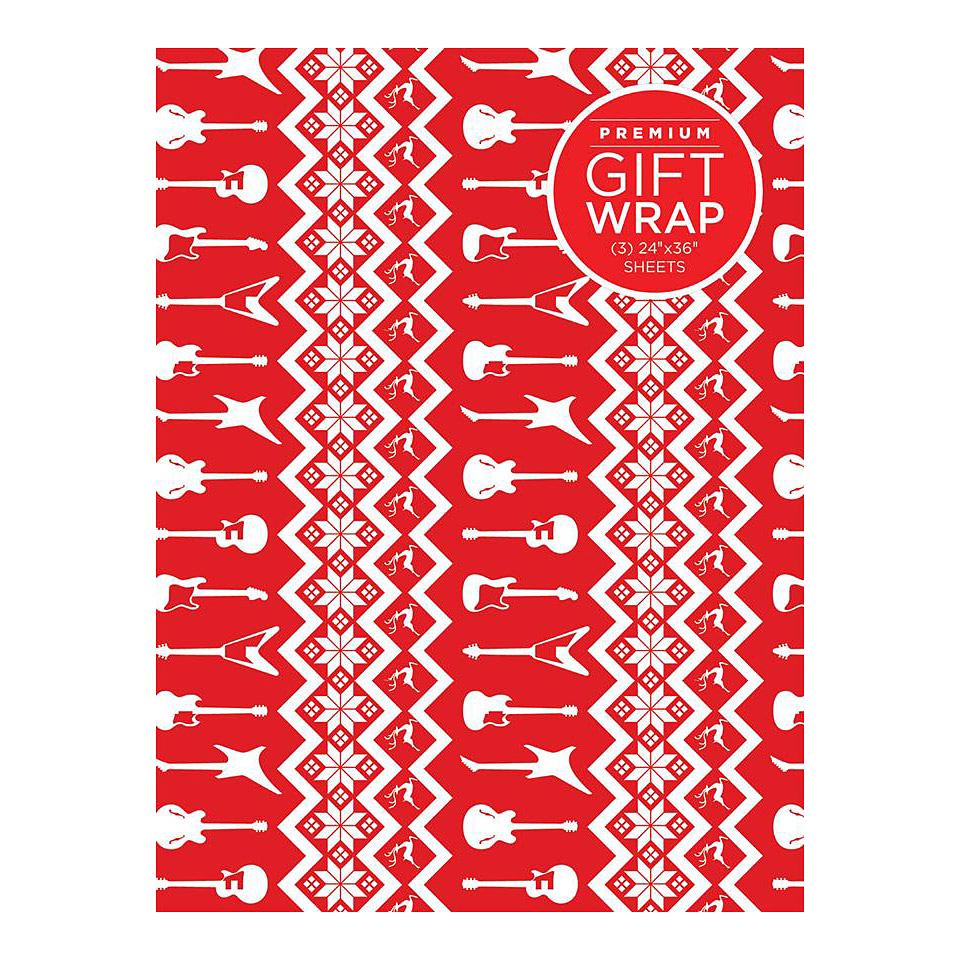 Hal Leonard Wrapping Paper - Red & White Holiday Guitar Theme von Hal Leonard