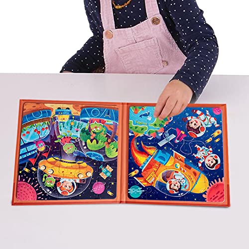 Halatua Magnetisches Puzzlebuch - Magnetisches Puzzlebuch für Reisen mit Spielzeugfahrzeugen - Abenteuerbuch Vorschule Reise für Jungen und Mädchen im Alter von 3 bis 6 Jahren von Halatua