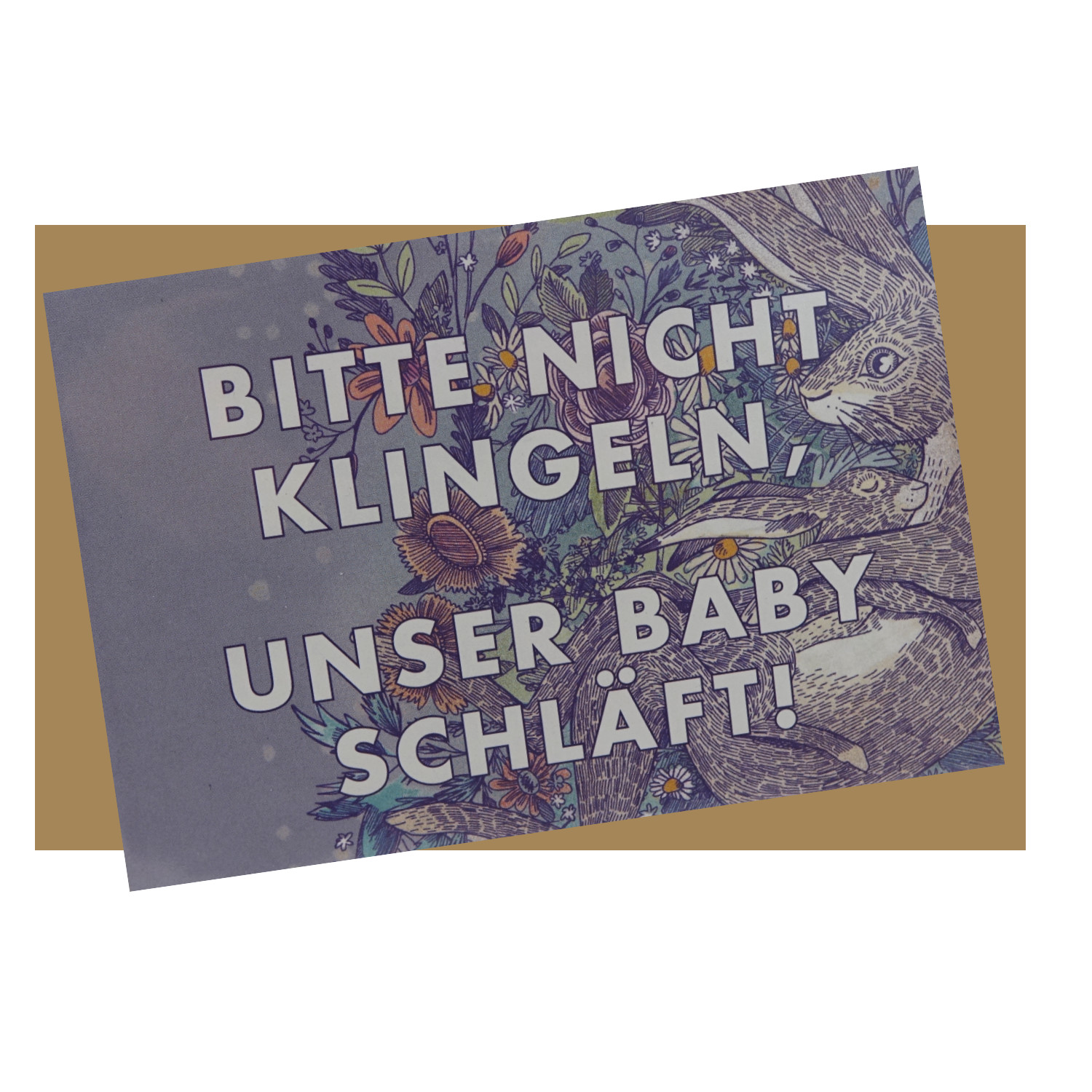 Halber Hahn Postkarte A6 inkl. Umschlag - Bitte nicht klingeln von Halber Hahn