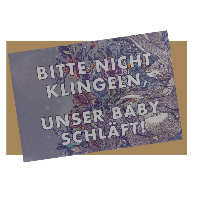 Halber Hahn Postkarte A6 inkl. Umschlag - Bitte nicht klingeln von Halber Hahn