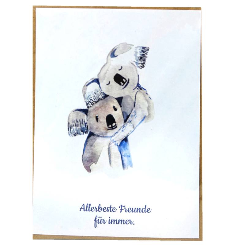 Halber Hahn Postkarte A6 inkl. Umschlag - Koalas von Halber Hahn