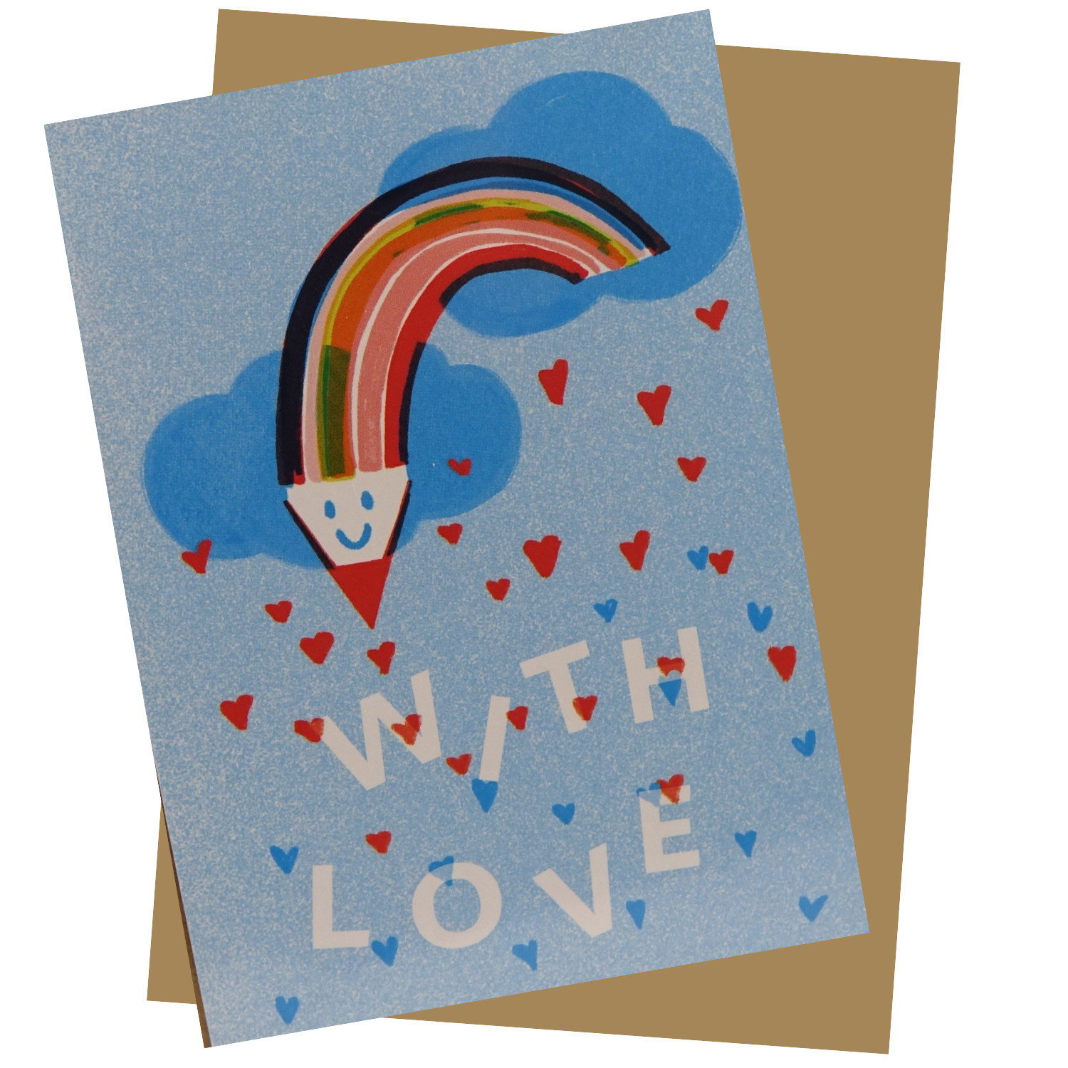 Halber Hahn Postkarte A6 inkl. Umschlag - With Love von Halber Hahn