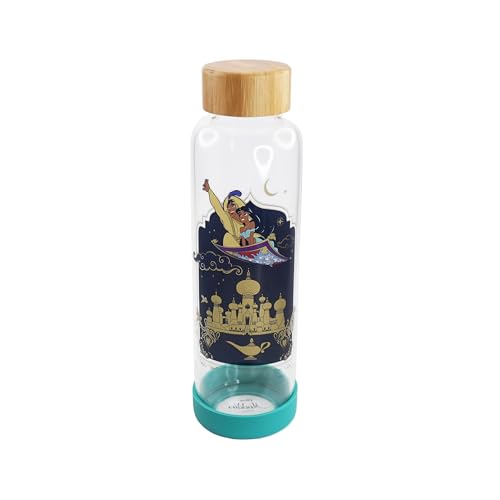 Half Moon Bay Trinkflasche aus Glas Disney 100 Aladdin One Jump Into Adventure von Half Moon Bay