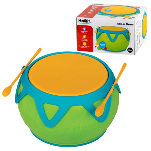 Halilit Children's Super Drum in Tropical Colours. Robust Kids Toy Musical Instrument. Promotes Hand-Eye Coordination & Fine Motor Skills. 18 Months+ von Halilit