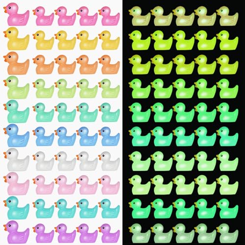 Halinuia Mini-Ente aus Kunststoff, 100 kleine Enten, Leuchtend, Miniatur-Enten, aus Kunstharz, kleine Ente, Kunststoff, Figuren für Aquarien, Basteln, Häuser, Puppen, Landschaften, Badespielzeug Halinuia Mini-Ente aus Kunststoff, 100 kleine Enten, Leuchtend, Miniatur-Enten, aus Kunstharz, kleine Ente, Kunststoff, Figuren für Aquarien, Basteln, Häuser, Puppen, Landschaften, Badespielzeug von Halinuia