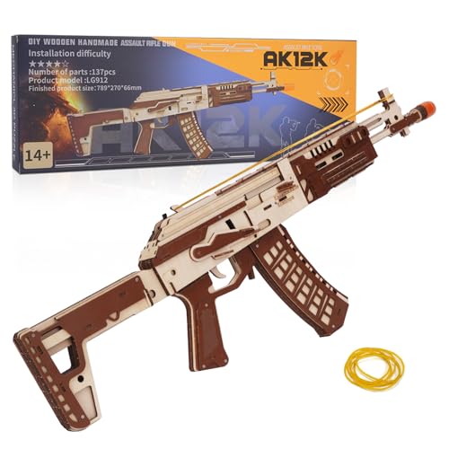 Hallisun 3D Holz AK Puzzle für Erwachsene, 3D Puzzle AK Modell, Gummiband Holzpistolen Bausatz, kreative DIY Holzpistolenmontage, Cooles AK Holzpuzzle, Weihnachts und Geburtstagsgeschenk, 137 Teile Hallisun 3D Holz AK Puzzle für Erwachsene, 3D Puzzle AK Modell, Gummiband Holzpistolen Bausatz, kreative DIY Holzpistolenmontage, Cooles AK Holzpuzzle, Weihnachts und Geburtstagsgeschenk, 137 Teile von Hallisun
