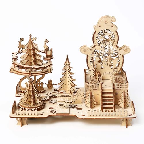 Hallisun 3D Holzpuzzle für Erwachsene, 3D Puzzle Weihnachtshaus Modell mechanischer Modellbausatz, Holz Weihnachtsschloss Serie Konstruktions Bastelset DIY Sammlungen Dekorationen Geschenke 170 Teile Hallisun 3D Holzpuzzle für Erwachsene, 3D Puzzle Weihnachtshaus Modell mechanischer Modellbausatz, Holz Weihnachtsschloss Serie Konstruktions Bastelset DIY Sammlungen Dekorationen Geschenke 170 Teile von Hallisun