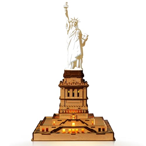 Hallisun 3D Holzpuzzle für Erwachsene, Freiheitsstatue Architekturmodell aus Holz Sammlerstück, New York Souvenir Mechanisches DIY Spielzeug Dekoration, Weihnachts und Geburtstagsgeschenk 147 Teile Hallisun 3D Holzpuzzle für Erwachsene, Freiheitsstatue Architekturmodell aus Holz Sammlerstück, New York Souvenir Mechanisches DIY Spielzeug Dekoration, Weihnachts und Geburtstagsgeschenk 147 Teile von Hallisun