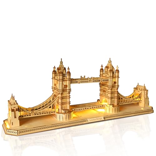 Hallisun 3D Holzpuzzle für Erwachsene, London Tower Bridge Holzarchitektur Modellbausatz, Britische Souvenirs Mechanisches Holz DIY Spielzeug, Heimdeko Weihnachts und Geburtstagsgeschenk 450 Teile Hallisun 3D Holzpuzzle für Erwachsene, London Tower Bridge Holzarchitektur Modellbausatz, Britische Souvenirs Mechanisches Holz DIY Spielzeug, Heimdeko Weihnachts und Geburtstagsgeschenk 450 Teile von Hallisun