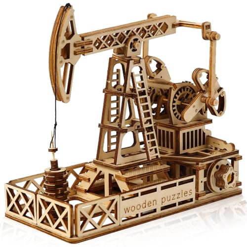 Hallisun 3D Holzpuzzle für Erwachsene, Miniatur Ölbohrturm 3D Puzzle mechanischer Modellbausatz, Holz DIY Ölbohrturm Spielzeugbau, Vintage BAU Bastelset, DIY Weihnachtsgeburtstagsgeschenke, 186 Teile Hallisun 3D Holzpuzzle für Erwachsene, Miniatur Ölbohrturm 3D Puzzle mechanischer Modellbausatz, Holz DIY Ölbohrturm Spielzeugbau, Vintage BAU Bastelset, DIY Weihnachtsgeburtstagsgeschenke, 186 Teile von Hallisun