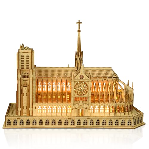 Hallisun 3D Holzpuzzle für Erwachsene, Notre Dame de Paris Holzarchitekturmodell, Französisches Souvenir Mechanisches Holz DIY Set Spielzeug, Heimdekoration, Weihnachtsgeburtstagsgeschenk 266 Teile Hallisun 3D Holzpuzzle für Erwachsene, Notre Dame de Paris Holzarchitekturmodell, Französisches Souvenir Mechanisches Holz DIY Set Spielzeug, Heimdekoration, Weihnachtsgeburtstagsgeschenk 266 Teile von Hallisun