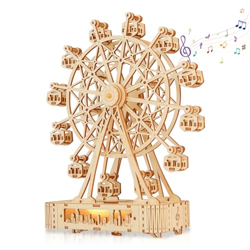 Hallisun 3D Holzpuzzle für Erwachsene, Riesenrad Modellstadt-Bausatz, DIY Bastelset aus Holz, kreative Modellbau Hobbys, Geburtstagsgeschenk für Familie und Freunde, Heimdekoration, 120 Teile Hallisun 3D Holzpuzzle für Erwachsene, Riesenrad Modellstadt-Bausatz, DIY Bastelset aus Holz, kreative Modellbau Hobbys, Geburtstagsgeschenk für Familie und Freunde, Heimdekoration, 120 Teile von Hallisun