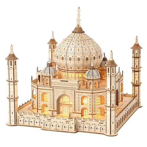Hallisun 3D Holzpuzzle für Erwachsene, Taj Mahal Holzarchitekturmodell, Indien Souvenir Mechanisches Holz DIY Set Spielzeug, Heimdekoration, Weihnachtsgeburtstagsgeschenk, 388 Teile Hallisun 3D Holzpuzzle für Erwachsene, Taj Mahal Holzarchitekturmodell, Indien Souvenir Mechanisches Holz DIY Set Spielzeug, Heimdekoration, Weihnachtsgeburtstagsgeschenk, 388 Teile von Hallisun