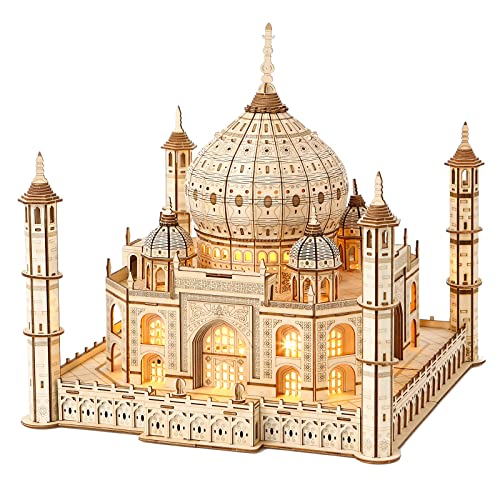 Hallisun 3D Holzpuzzle für Erwachsene, Taj Mahal Holzarchitekturmodell, Indien Souvenir Mechanisches Holz DIY Set Spielzeug, Heimdekoration, Weihnachtsgeburtstagsgeschenk, 388 Teile Hallisun 3D Holzpuzzle für Erwachsene, Taj Mahal Holzarchitekturmodell, Indien Souvenir Mechanisches Holz DIY Set Spielzeug, Heimdekoration, Weihnachtsgeburtstagsgeschenk, 388 Teile von Hallisun