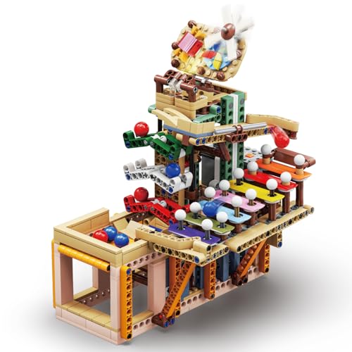 Hallisun Baustein Bausteinsatz für Jungen und Mädchen ab 8 Jahren, Pädagogische Bausteinspielzeuge, Mechanisches Modulares Rollkugel Bausteinset, Orbitales Bausteinmodell mit rollender Kugel 695 Teile Hallisun Baustein Bausteinsatz für Jungen und Mädchen ab 8 Jahren, Pädagogische Bausteinspielzeuge, Mechanisches Modulares Rollkugel Bausteinset, Orbitales Bausteinmodell mit rollender Kugel 695 Teile von Hallisun