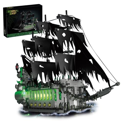 Hallisun Piratenschiff Bauspielzeug, Flying Dutchman Modellschiff-Bootsbausatz, Mini Blockmodellboot Bausatz, Weihnachtsgeburtstagsgeschenke für Erwachsene, Jungen und Mädchen ab 14 Jahren 1573 Teile Hallisun Piratenschiff Bauspielzeug, Flying Dutchman Modellschiff-Bootsbausatz, Mini Blockmodellboot Bausatz, Weihnachtsgeburtstagsgeschenke für Erwachsene, Jungen und Mädchen ab 14 Jahren 1573 Teile von Hallisun