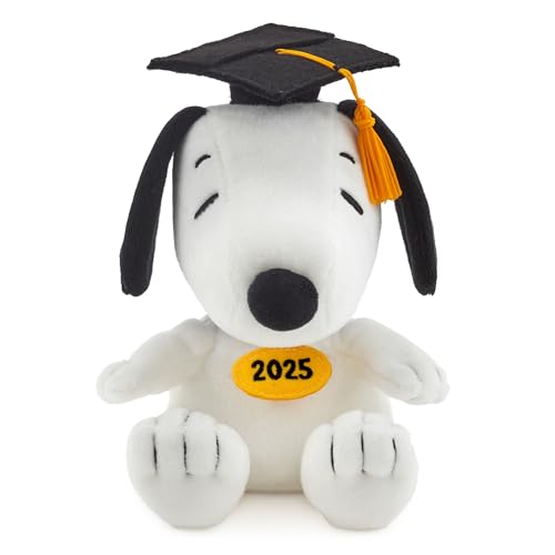 Hallmark Peanuts 2025 Geschenkkartenhalter zum Schulabschluss, 15,2 cm (Graduate Snoopy, Jahresdatum) für High School, Uni, Kindergarten von Hallmark