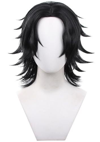 Hallojojo Ace Cosplay Perücken Herren 40CM Schwarz Schulterlang Perücke Verkleidung Piraten König Portgas D. Ace Kostümperücke Halloween Karneval Party Maskenball Zubehör Anime Wig Hallojojo Ace Cosplay Perücken Herren 40CM Schwarz Schulterlang Perücke Verkleidung Piraten König Portgas D. Ace Kostümperücke Halloween Karneval Party Maskenball Zubehör Anime Wig von Hallojojo