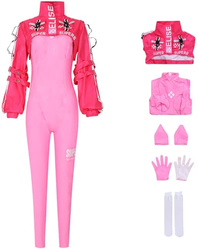 Hallojojo Alice Kostüm Damen Cosplay Spielfiguren Alice Komplett Uniform Anzug Jacke Jumpsuit und Ohren Handschuhe Socken für Fancy Dress Up Halloween Karneval Party Geburtstag Maskenball Verkleidung Hallojojo Alice Kostüm Damen Cosplay Spielfiguren Alice Komplett Uniform Anzug Jacke Jumpsuit und Ohren Handschuhe Socken für Fancy Dress Up Halloween Karneval Party Geburtstag Maskenball Verkleidung von Hallojojo