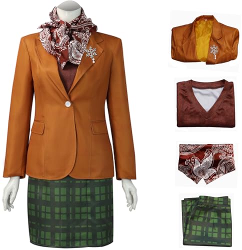 Hallojojo Ashley Kostüm Damen Cosplay Spiel 4 Ashley Graham Uniform Set Jacke Top Rock Halstuch für Fancy Dress Up Halloween Karneval Party Geburtstag Maskerade Verkleidung von Hallojojo