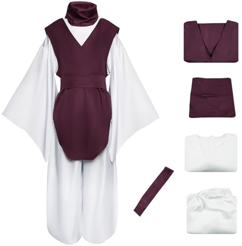 Hallojojo Choso Kostüm Herren Cosplay Anime Beschwörer Choso Uniform Set Weste Top Hose Halstuch Gürtel für Fancy Dress Up Halloween Karneval Party Maskenball Verkleidung von Hallojojo