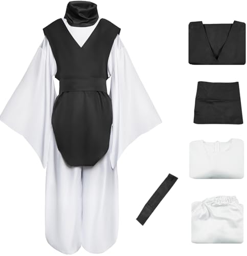 Hallojojo Choso Kostüm Herren Cosplay Anime Beschwörer Choso Uniform Set Weste Top Hose Halstuch Gürtel für Fancy Dress Up Halloween Karneval Party Maskenball Verkleidung von Hallojojo