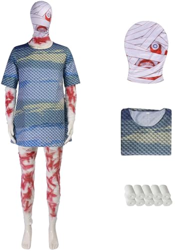 Hallojojo Curly Kostüm Herren Cosplay Spiel Kapitän Curly Uniform Set Print Outerwear mit Mask Bandage für Fancy Dress Up Halloween Karneval Party Geburtstag Maskenball Verkleidung Hallojojo Curly Kostüm Herren Cosplay Spiel Kapitän Curly Uniform Set Print Outerwear mit Mask Bandage für Fancy Dress Up Halloween Karneval Party Geburtstag Maskenball Verkleidung von Hallojojo