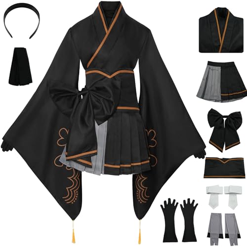 Hallojojo Damen 2B Kostüm Fasching Cosplay Yorha2B Komplett Deluxe Kimono Set mit Zubehör für Fancy Dress Up Halloween Karneval Party Maskerade Anime Show Verkleidung Hallojojo Damen 2B Kostüm Fasching Cosplay Yorha2B Komplett Deluxe Kimono Set mit Zubehör für Fancy Dress Up Halloween Karneval Party Maskerade Anime Show Verkleidung von Hallojojo