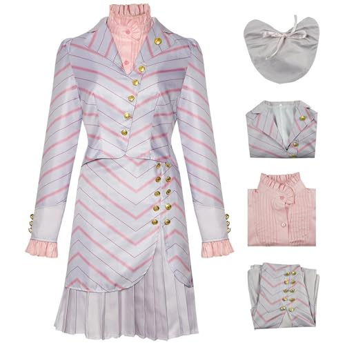 Hallojojo Damen Glinda Cosplay Kostüm Wicked Hexe Verkleidung Hexen Kostüm Glinda Schuluniform Rosa Kleid Weihnachten Halloween Karneval Party Bühnenauftritt Fancy Dress für Erwachsene Hallojojo Damen Glinda Cosplay Kostüm Wicked Hexe Verkleidung Hexen Kostüm Glinda Schuluniform Rosa Kleid Weihnachten Halloween Karneval Party Bühnenauftritt Fancy Dress für Erwachsene von Hallojojo