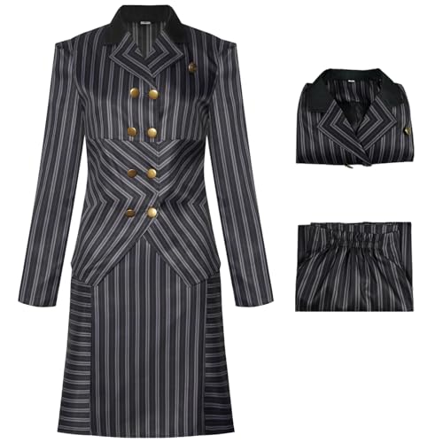 Hallojojo Elphaba Cosplay Kostüm Wicked Elphaba Verkleidung Hexen Kostüm Elphaba Schwarz Gestreifte Schuluniform Weihnachten Halloween Karneval Party Bühnenauftritt Fancy Dress für Erwachsene Hallojojo Elphaba Cosplay Kostüm Wicked Elphaba Verkleidung Hexen Kostüm Elphaba Schwarz Gestreifte Schuluniform Weihnachten Halloween Karneval Party Bühnenauftritt Fancy Dress für Erwachsene von Hallojojo