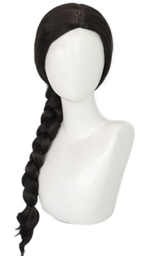 Hallojojo Elphaba Cosplay Perücken Damen 70CM Schwarz Lange Pferdeschwanz Kostümperücke Verkleidung Wicked Hexe Elphaba Halloween Karneval Party Maskenball Zubehör Wig von Hallojojo