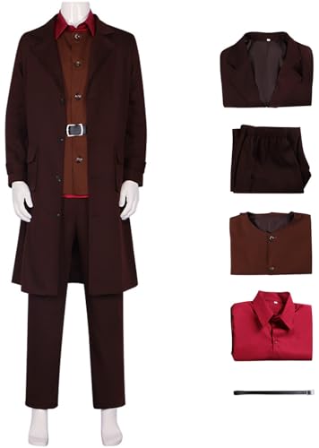 Hallojojo Hagrid Kostüm Herren Cosplay Magie Akademie Rubeus Hagrid Uniform Set Jacke Top Hemd Hose Gürtel für Fancy Dress Up Halloween Weihnachten Karneval Party Geburtstag Maskerade Verkleidung Hallojojo Hagrid Kostüm Herren Cosplay Magie Akademie Rubeus Hagrid Uniform Set Jacke Top Hemd Hose Gürtel für Fancy Dress Up Halloween Weihnachten Karneval Party Geburtstag Maskerade Verkleidung von Hallojojo