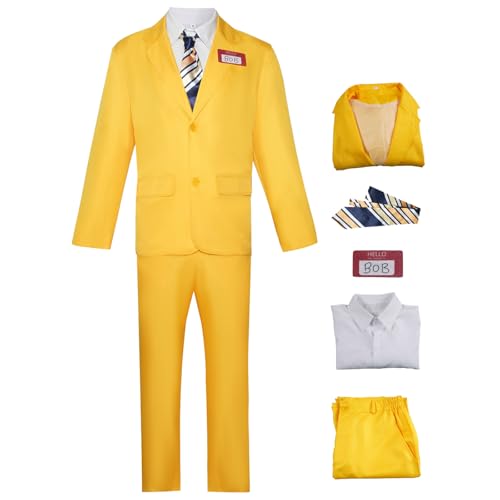 Hallojojo Herren Beetle J'uice Bob Cosplay Kostüm Set B'eetleJuice Verkleidung Gelb Anzug Uniform Weihnachten Halloween Karneval Party Fancy Kostüm für Erwachsene Hallojojo Herren Beetle J'uice Bob Cosplay Kostüm Set B'eetleJuice Verkleidung Gelb Anzug Uniform Weihnachten Halloween Karneval Party Fancy Kostüm für Erwachsene von Hallojojo