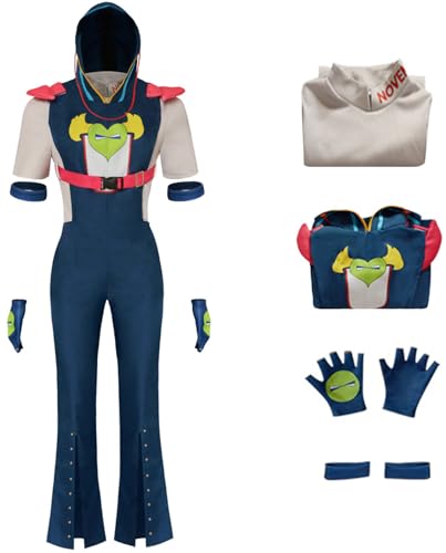 Hallojojo Jodio Kostüm Herren Fasching Cosplay Anime Jodio Joestar Uniform Top Hose Handschuhe Armband Set für Fancy Dress Up Halloween Karneval Party Geburtstag Maskerade Verkleidung von Hallojojo