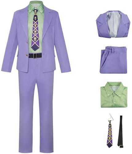 Hallojojo Kira Yoshikage Kostüm Herren Fasching Cosplay Anime Yoshikage Kira Uniform Jacke Hemd Hose Krawatte Gürtel Set für Fancy Dress Up Halloween Karneval Party Geburtstag Maskerade Verkleidung Hallojojo Kira Yoshikage Kostüm Herren Fasching Cosplay Anime Yoshikage Kira Uniform Jacke Hemd Hose Krawatte Gürtel Set für Fancy Dress Up Halloween Karneval Party Geburtstag Maskerade Verkleidung von Hallojojo