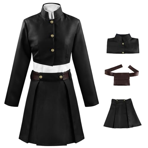 Hallojojo Kugisaki Nobara Cosplay Kostüm mit Perücke Anime Jujutsu Kaisen Verkleidung Nobara Kugisaki Cosplay Schuluniform Weihnachten Halloween Karneval Party Fancy Kostüm für Erwachsene von Hallojojo