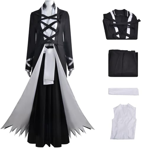 Hallojojo Kurosaki Ichigo Kostüm Herren Cosplay Anime Reaper Kurosaki Ichigo Uniform Set Jacke Top Rock Gürtel für Fancy Dress Up Halloween Karneval Party Geburtstag Maskerade Verkleidung Hallojojo Kurosaki Ichigo Kostüm Herren Cosplay Anime Reaper Kurosaki Ichigo Uniform Set Jacke Top Rock Gürtel für Fancy Dress Up Halloween Karneval Party Geburtstag Maskerade Verkleidung von Hallojojo