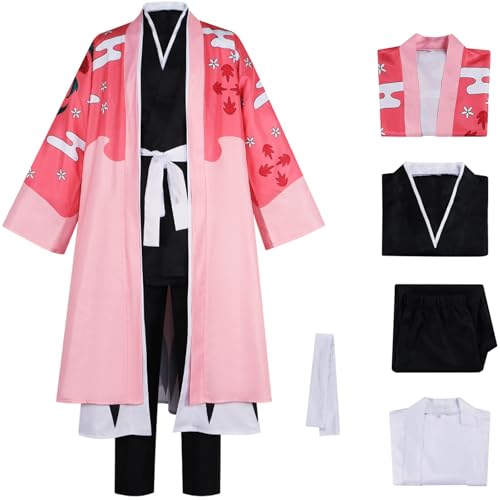 Hallojojo Kyouraku Shunsui Kostüm Herren Cosplay Anime Reaper Shinigami Corps Uniform Set 5 Stück für Fancy Dress Up Halloween Karneval Party Geburtstag Maskerade Verkleidung Hallojojo Kyouraku Shunsui Kostüm Herren Cosplay Anime Reaper Shinigami Corps Uniform Set 5 Stück für Fancy Dress Up Halloween Karneval Party Geburtstag Maskerade Verkleidung von Hallojojo