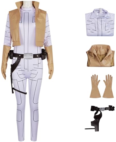 Hallojojo Leia Kostüm Damen Fasching Cosplay Planet Krieg Princess Leia Kampf Uniform Weste Top Gürtel Handschuhe Set für Fancy Dress Up Halloween Karneval Party Geburtstag Maskerade Verkleidung Hallojojo Leia Kostüm Damen Fasching Cosplay Planet Krieg Princess Leia Kampf Uniform Weste Top Gürtel Handschuhe Set für Fancy Dress Up Halloween Karneval Party Geburtstag Maskerade Verkleidung von Hallojojo