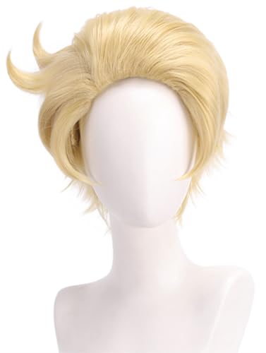 Hallojojo Lucifer Cosplay Perücken Herren 35CM Gold Kurz Perücke Verkleidung Hölle Hotel Lucifer Morningstar Kostümperücke Halloween Karneval Party Maskenball Zubehör Wig Hallojojo Lucifer Cosplay Perücken Herren 35CM Gold Kurz Perücke Verkleidung Hölle Hotel Lucifer Morningstar Kostümperücke Halloween Karneval Party Maskenball Zubehör Wig von Hallojojo