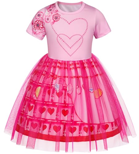 Hallojojo Mädchen Bridget Kostüm Fasching Cosplay Rise of Red Bridget Tüll Print Kleid und Perücke für Halloween Weihnachten Karneval Party Geburtstag Maskenball Festkleid Verkleidung, Rosa Hallojojo Mädchen Bridget Kostüm Fasching Cosplay Rise of Red Bridget Tüll Print Kleid und Perücke für Halloween Weihnachten Karneval Party Geburtstag Maskenball Festkleid Verkleidung, Rosa von Hallojojo
