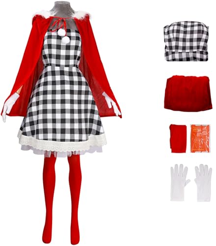 Hallojojo Mädchen Cindy Kostüm Fasching Cosplay Christmas Cindy Lou Who Kapuzencape und Kleid Handschuhe Socken Set für Dress Up Halloween Weihnachten Karneval Party Geburtstag Maskerade Verkleidung Hallojojo Mädchen Cindy Kostüm Fasching Cosplay Christmas Cindy Lou Who Kapuzencape und Kleid Handschuhe Socken Set für Dress Up Halloween Weihnachten Karneval Party Geburtstag Maskerade Verkleidung von Hallojojo