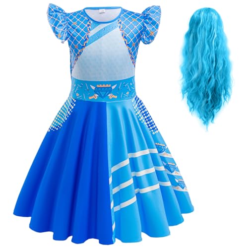 Hallojojo Mädchen Descendants Cosplay Kostüm mit Perücke Descendants Uma Verkleidung Rise of Red Kostüm Uma Uniform Weihnachten Halloween Karneval Party Fancy Kostüm für Kinder Hallojojo Mädchen Descendants Cosplay Kostüm mit Perücke Descendants Uma Verkleidung Rise of Red Kostüm Uma Uniform Weihnachten Halloween Karneval Party Fancy Kostüm für Kinder von Hallojojo