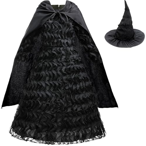 Hallojojo Mädchen Elphaba Kostüm mit Umhang Fasching Cosplay Wicked Hexe Elphaba Falten Kleid für Dress Up Halloween Weihnachten Karneval Party Geburtstag Maskenball Festkleid Verkleidung, 5-15 Jahre Hallojojo Mädchen Elphaba Kostüm mit Umhang Fasching Cosplay Wicked Hexe Elphaba Falten Kleid für Dress Up Halloween Weihnachten Karneval Party Geburtstag Maskenball Festkleid Verkleidung, 5-15 Jahre von Hallojojo