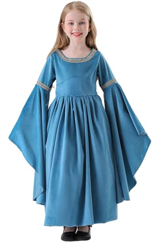 Hallojojo Mädchen Galadriel Kostüm Fasching Cosplay Elf Königin Galadriel Mittelalter Vintage Kleid und Kapuzenumhang für Fancy Dress Up Halloween Karneval Party Geburtstag Maskerade Verkleidung Hallojojo Mädchen Galadriel Kostüm Fasching Cosplay Elf Königin Galadriel Mittelalter Vintage Kleid und Kapuzenumhang für Fancy Dress Up Halloween Karneval Party Geburtstag Maskerade Verkleidung von Hallojojo