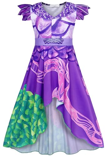 Hallojojo Mädchen Mal Kostüm Fasching Cosplay Nachkommen Mal Print Maxi Prinzessin Kleid und Perücken für Halloween Weihnachten Karneval Party Geburtstag Maskenball Festkleid Verkleidung Hallojojo Mädchen Mal Kostüm Fasching Cosplay Nachkommen Mal Print Maxi Prinzessin Kleid und Perücken für Halloween Weihnachten Karneval Party Geburtstag Maskenball Festkleid Verkleidung von Hallojojo