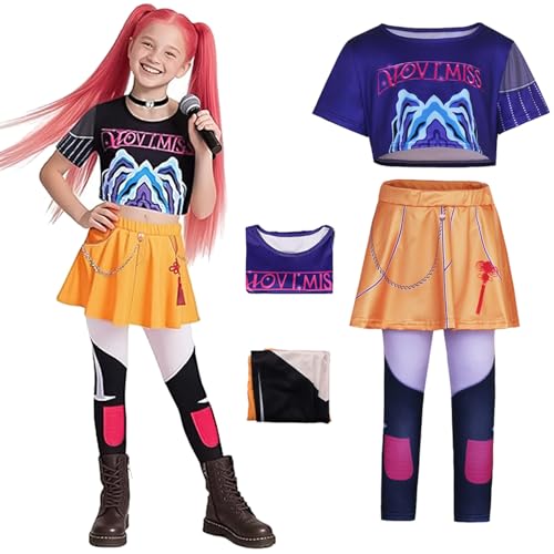 Hallojojo Mädchen Mira Cosplay Kostüm Set Anime Demon Hunters Verkleidung Girl Group Mira Uniform Weihnachten Halloween Karneval Party Fancy Bühnenauftritt Kostüm Kinder Größe 110-160 Hallojojo Mädchen Mira Cosplay Kostüm Set Anime Demon Hunters Verkleidung Girl Group Mira Uniform Weihnachten Halloween Karneval Party Fancy Bühnenauftritt Kostüm Kinder Größe 110-160 von Hallojojo