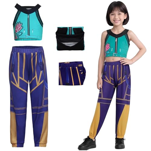 Hallojojo Mädchen Zoe Cosplay Kostüm Set Anime Demon Hunters Verkleidung Girl Group Zoe Uniform Weihnachten Halloween Karneval Party Fancy Bühnenauftritt Kostüm Kinder Größe 110-160 Hallojojo Mädchen Zoe Cosplay Kostüm Set Anime Demon Hunters Verkleidung Girl Group Zoe Uniform Weihnachten Halloween Karneval Party Fancy Bühnenauftritt Kostüm Kinder Größe 110-160 von Hallojojo